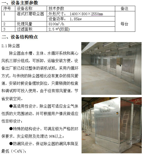 ZASC-2濕式打磨除塵器